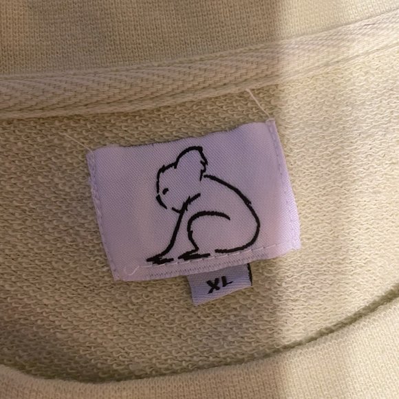 Cream/lime green Kuwalla long sleeve sweatshirt - Picture 2 of 3